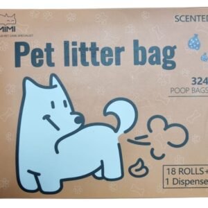 PET LITTER BAGS- 18 ROLLS+1 DISPENSER (324 BAGS)